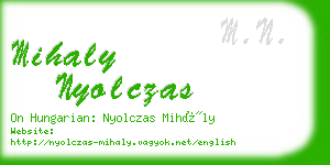 mihaly nyolczas business card